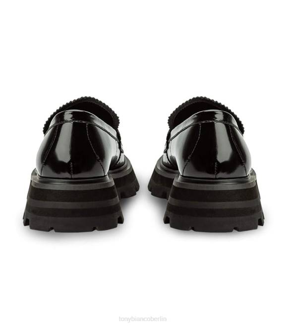 Slipper| de Tony Bianco Frauen Axell Freizeitschuhe Schwarz hochglänzend 4624590